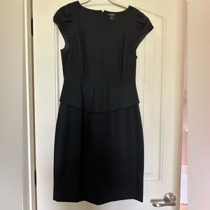 JCrew Peplum Black Dress Size 4
